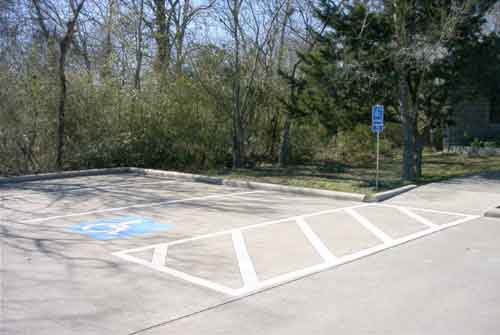 Handicap parking lot